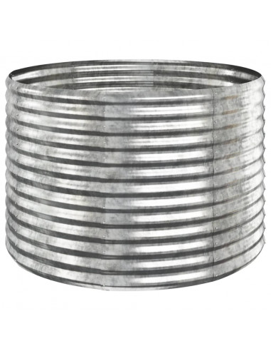 Letto Giardino Acciaio Verniciato Polvere 100x100x68cm Argento