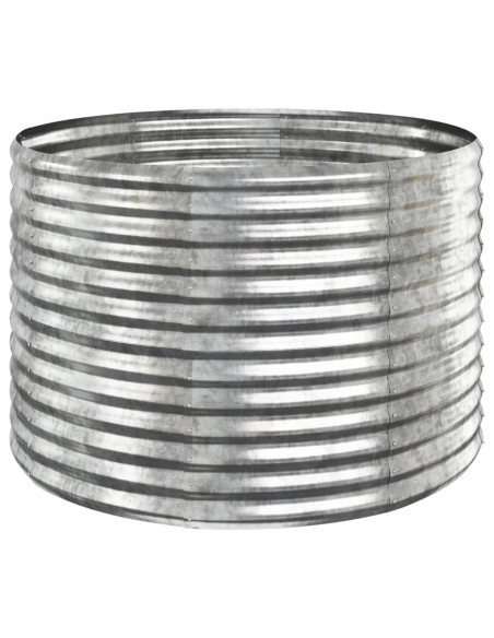 Letto Giardino Acciaio Verniciato Polvere 100x100x68cm Argento