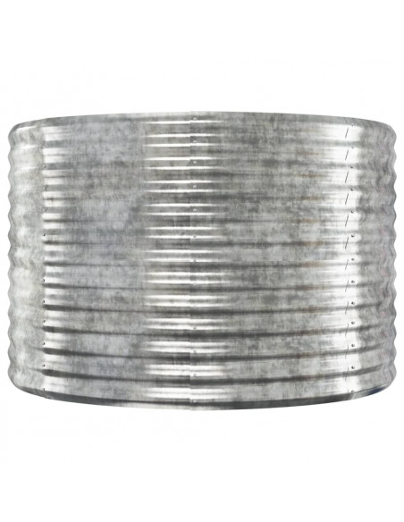 Letto Giardino Acciaio Verniciato Polvere 100x100x68cm Argento