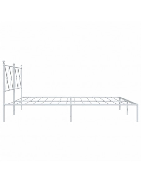 Giroletto con Testiera Metallo Bianco 183x213 cm