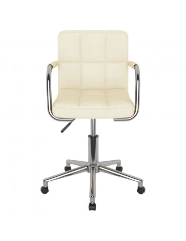 Sedia Girevole da Ufficio Crema in Tessuto