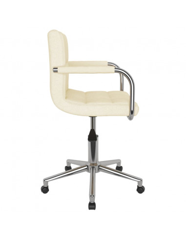 Sedia Girevole da Ufficio Crema in Tessuto