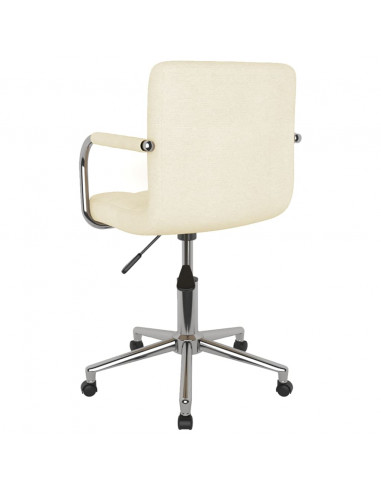 Sedia Girevole da Ufficio Crema in Tessuto
