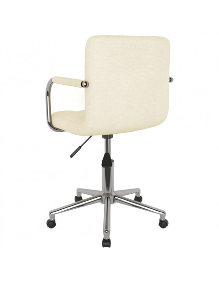 Sedia Girevole da Ufficio Crema in Tessuto