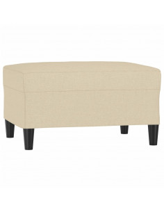 Poggiapiedi Crema 70x55x41 cm in Tessuto 2