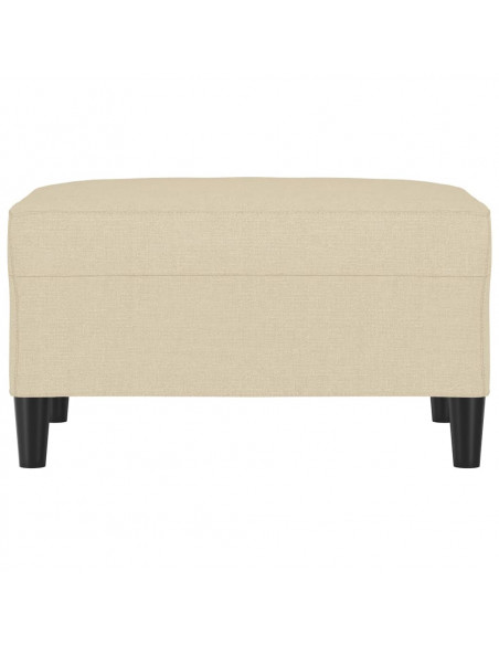 Poggiapiedi Crema 70x55x41 cm in Tessuto
