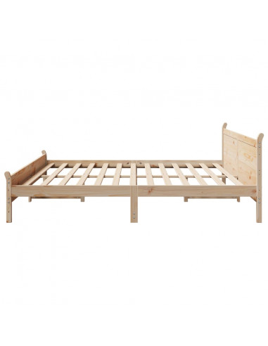 Letto senza Materasso 180x200 cm in Legno Massello di Pino