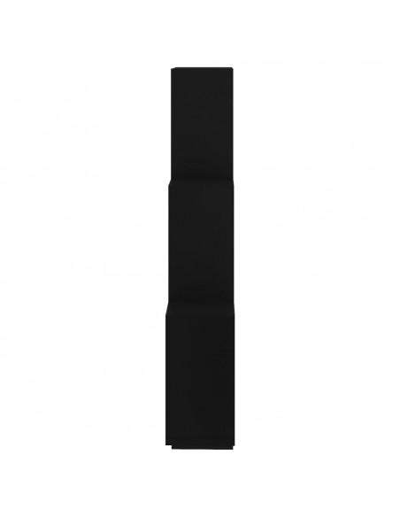 Mensola da Parete a Cubo Nera 78x15x93 cm in Legno Multistrato