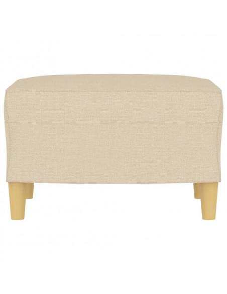 Poggiapiedi Crema 60x50x41 cm in Tessuto