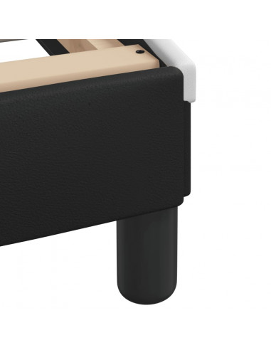 Letto con Materasso Nero e Bianco 120x200 cm in Similpelle