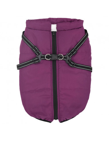Cappotto Cani Imbracatura Impermeabile Riflettente Viola 6XL