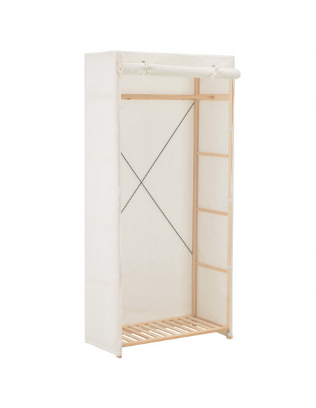 Armadio Bianco 79x40x170 cm in Tessuto