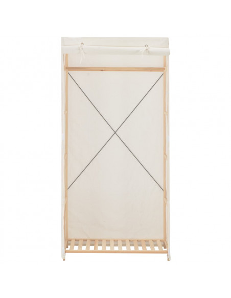 Armadio Bianco 79x40x170 cm in Tessuto