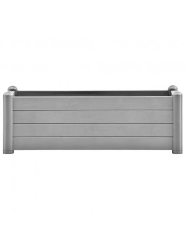 Letto Rialzato da Giardino in PP Grigio Pietra 100x43x35 cm