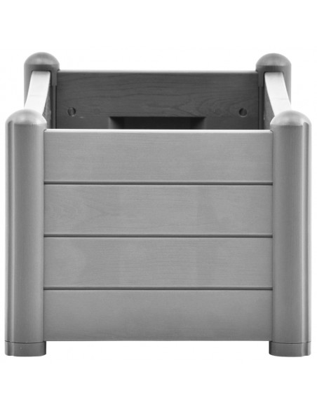 Letto Rialzato da Giardino in PP Grigio Pietra 100x43x35 cm
