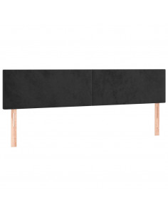 Testiera 2 pz Nera 90x5x78/88 cm in Velluto 2