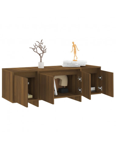 Mobile Porta TV Rovere Marrone 120x30x40,5 cm in Truciolato