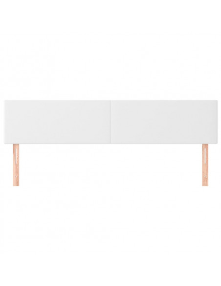 Testiere 2 pz Biancho 100x5x78/88 cm in Similpelle