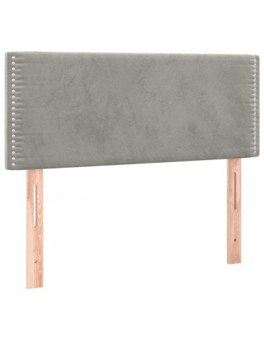 Testiera Grigio Chiaro 80x5x78/88 cm in Velluto