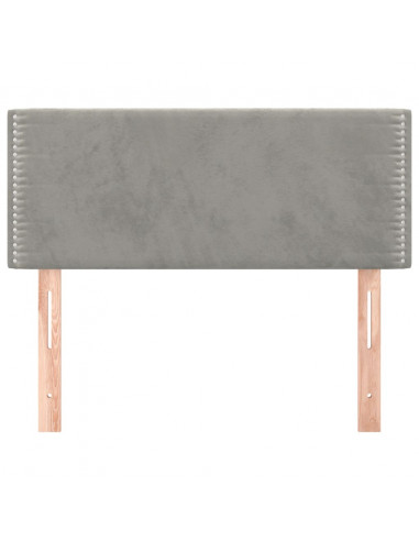 Testiera Grigio Chiaro 80x5x78/88 cm in Velluto