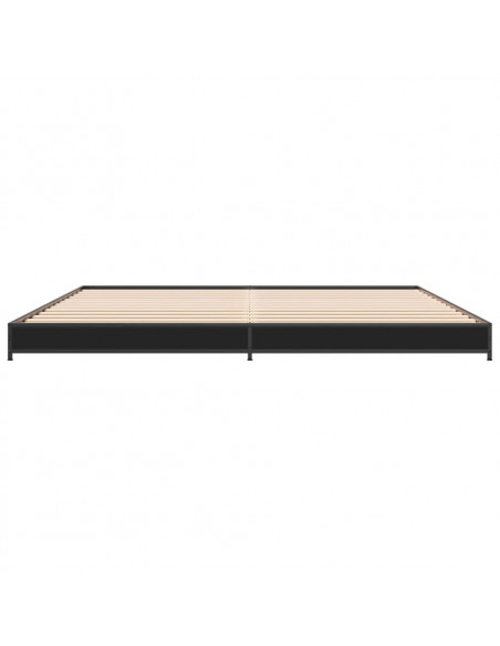 Giroletto Nero 200x200 cm in Legno Multistrato e Metallo