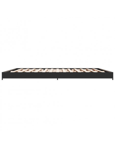 Giroletto Nero 200x200 cm in Legno Multistrato e Metallo