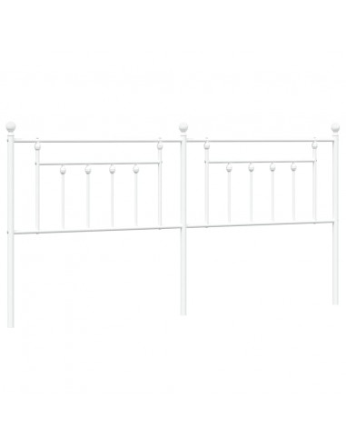 Testiera in Metallo Bianco 193 cm