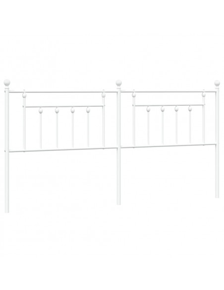 Testiera in Metallo Bianco 193 cm