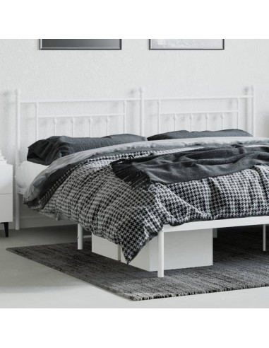 Testiera in Metallo Bianco 193 cm