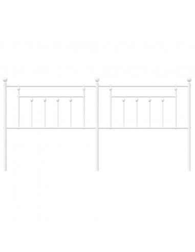 Testiera in Metallo Bianco 193 cm