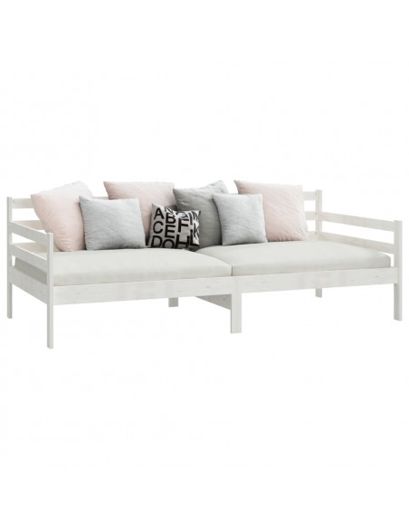 Dormeuse Bianca in Legno Massello di Pino 90x200 cm
