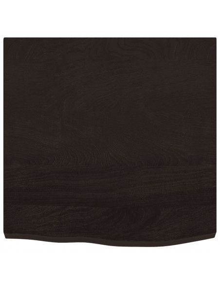 Ripiano Marrone Scuro 60x60x(2-4) cm Massello Rovere Trattato