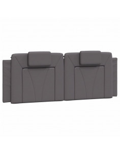 Giroletto con Luci LED Grigio 120x200 cm in Similpelle 2