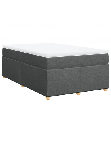 Giroletto a Molle con Materasso Grigio Scuro 120x190cm Tessuto