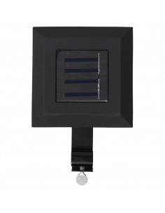 Lampade Solari da Esterno 12 pz LED Quadrate 12 cm Nere 2