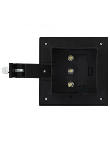 Lampade Solari da Esterno 12 pz LED Quadrate 12 cm Nere