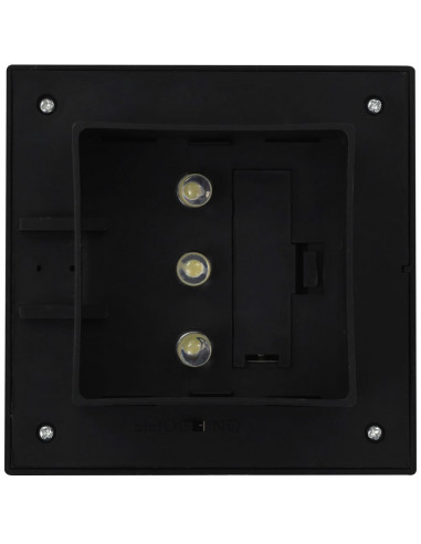 Lampade Solari da Esterno 12 pz LED Quadrate 12 cm Nere