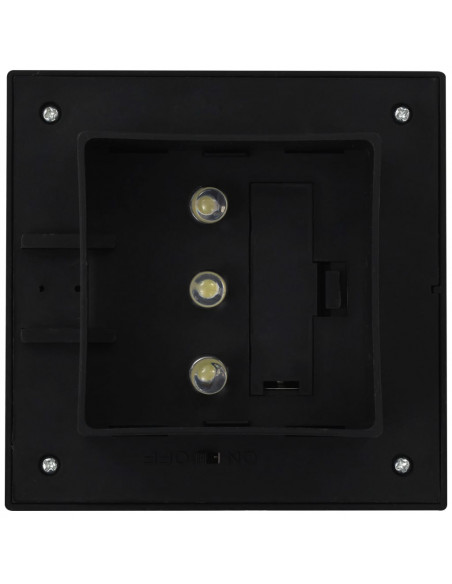 Lampade Solari da Esterno 12 pz LED Quadrate 12 cm Nere