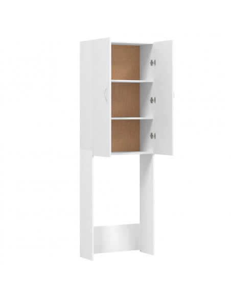 Mobile per Lavatrice Bianco 64x25,5x190 cm