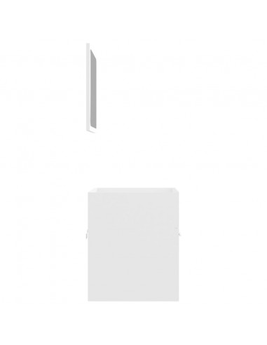 Set Mobili da Bagno 2 pz Bianco in Legno Multistrato