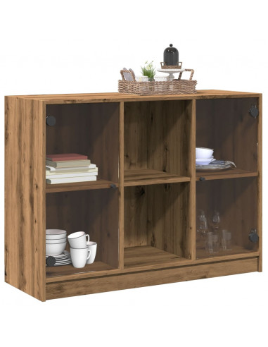 Credenza Rovere Artigianale 102x37x75,5 cm in Legno Multistrato