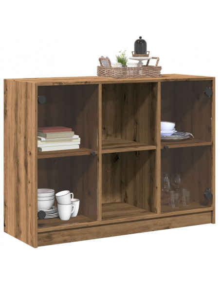 Credenza Rovere Artigianale 102x37x75,5 cm in Legno Multistrato