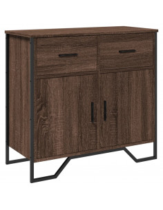 Credenza Rovere Marrone 79,5x35,5x74,5 cm in Legno Multistrato 2