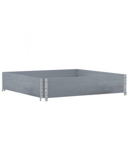 Paretale per Pallet Grigio 100x100 cm in Legno Massello di Pino