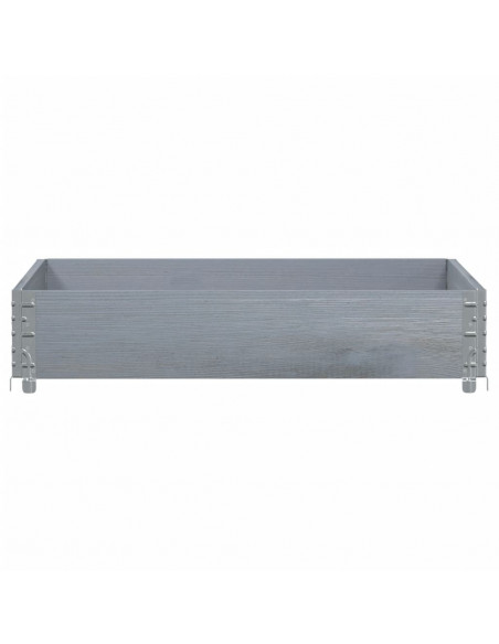 Paretale per Pallet Grigio 100x100 cm in Legno Massello di Pino