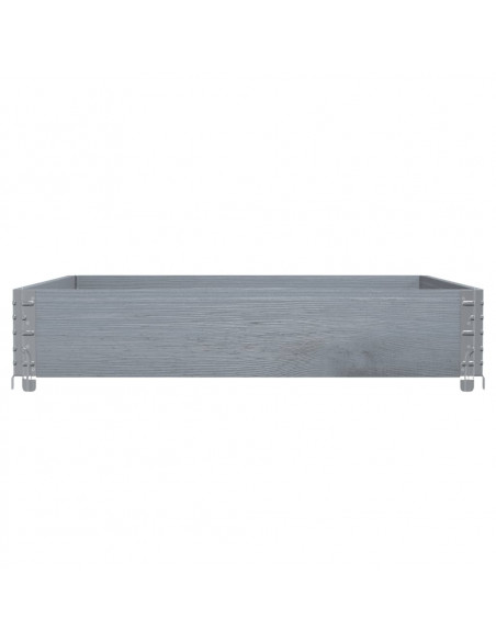 Paretale per Pallet Grigio 100x100 cm in Legno Massello di Pino