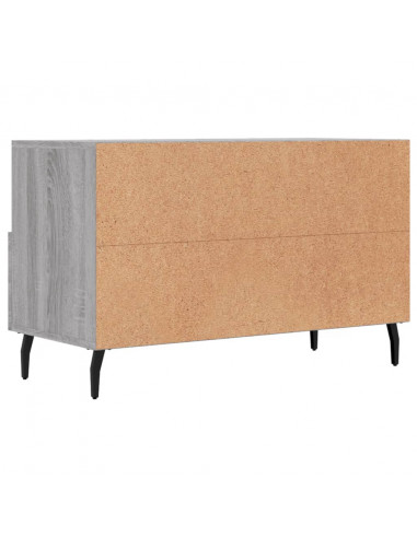 Mobile Porta TV Grigio Sonoma 80x36x50 cm in Legno Multistrato