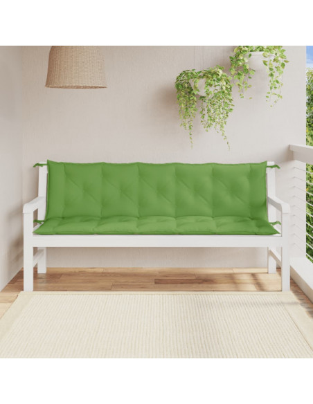 Cuscini Panca Giardino 2pz Verde Mélange 180x50x7 cm Tessuto