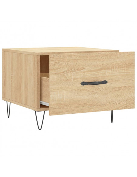 Tavolini Salotto 2pz Rovere Sonoma 50x50x40cm Legno Multistrato