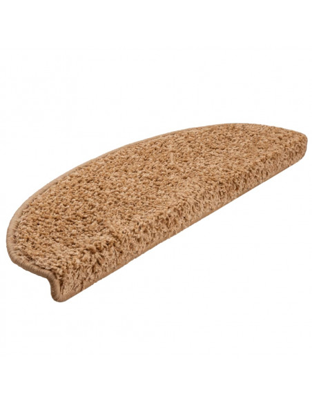 Tappetini per Scale 15 pz Beige 65x21x4 cm